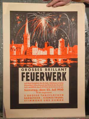 Düsseldorf 1950 - Grosses Brillant Feuerwerk